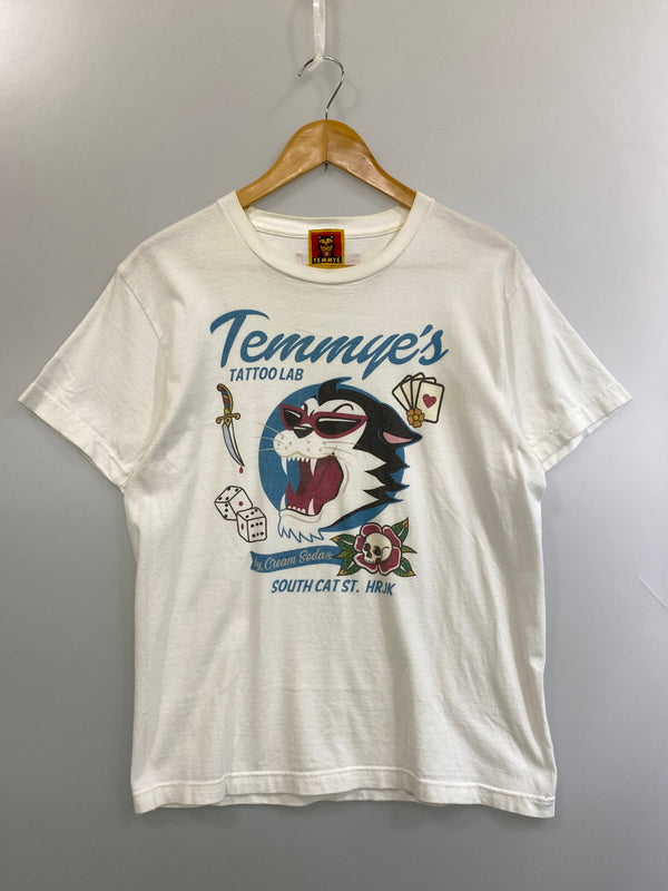 【中古品】【メンズ】 CREAM SODA クリームソーダ TEMMYE TATTO LAB S/S TEE ティミー タトゥー ラボ ショートスリーブ 半袖 Tシャツ メンズ トップス 142-260717-em-31-min サイズ：Ｌ カラー：ホワイト 万代Net店