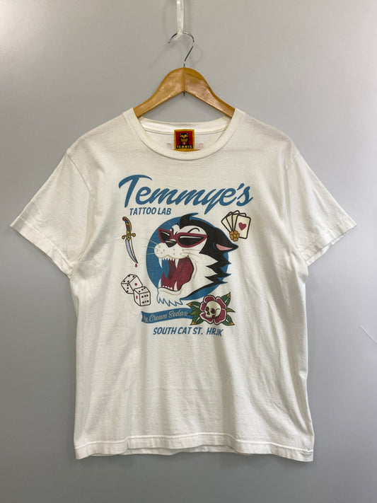 【中古品】【メンズ】 CREAM SODA クリームソーダ TEMMYE TATTO LAB S/S TEE ティミー タトゥー ラボ ショートスリーブ 半袖 Tシャツ メンズ トップス 142-260717-em-31-min サイズ：Ｌ カラー：ホワイト 万代Net店