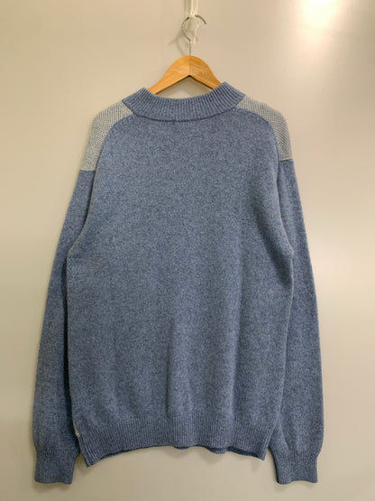 【中古品】【メンズ】 CORSINI コルシーニ 雪柄 カシミア ニット メンズ トップス ハーフジップ セーター 140-260731-em-67-min サイズ：50 カラー：ブルー系 万代Net店