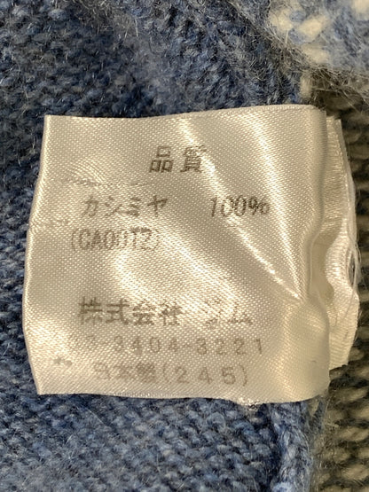 【中古品】【メンズ】 CORSINI コルシーニ 雪柄 カシミア ニット メンズ トップス ハーフジップ セーター 140-260731-em-67-min サイズ：50 カラー：ブルー系 万代Net店