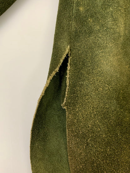 【現状渡し品】【メンズ】 GOO KAY ゴーケイ SUEDE LEATHER L/S SHIRT スエードレザー ロングスリーブシャツ 長袖 トップス 146-251106-kk-48-min サイズ：表記無し 下記参照 カラー：グリーン 万代Net店