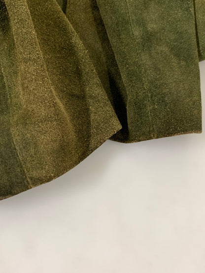 【現状渡し品】【メンズ】 GOO KAY ゴーケイ SUEDE LEATHER L/S SHIRT スエードレザー ロングスリーブシャツ 長袖 トップス 146-251106-kk-48-min サイズ：表記無し 下記参照 カラー：グリーン 万代Net店