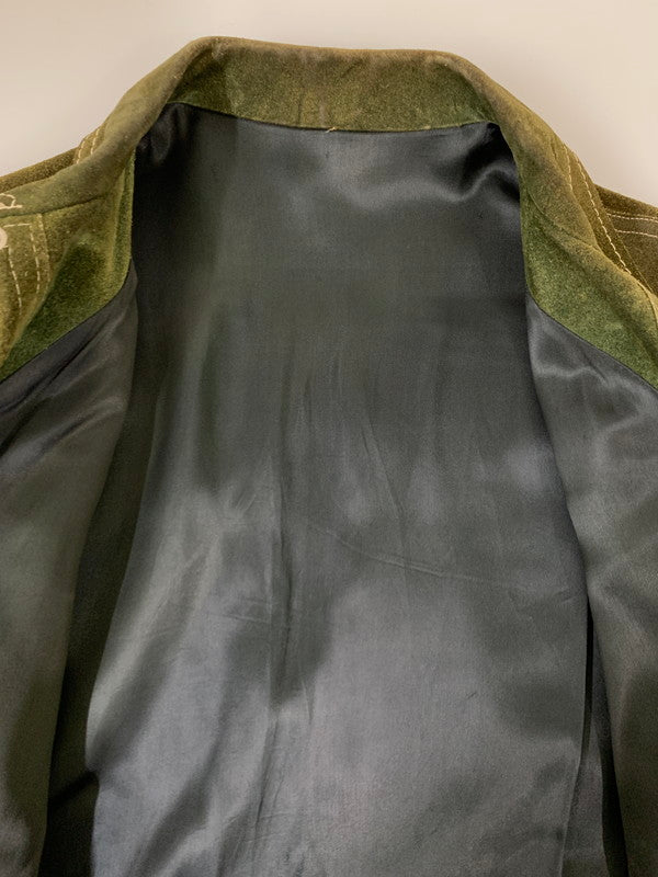 【現状渡し品】【メンズ】 GOO KAY ゴーケイ SUEDE LEATHER L/S SHIRT スエードレザー ロングスリーブシャツ 長袖 トップス 146-251106-kk-48-min サイズ：表記無し 下記参照 カラー：グリーン 万代Net店