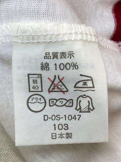 【中古品】【メンズ】 BONAPARTE ボナパルト 刺繍 BORDER POLO SHIRT ボーダー ポロシャツ トップス 146-260626-jt-15-min サイズ：L カラー：レッド/グレー/ホワイト 万代Net店