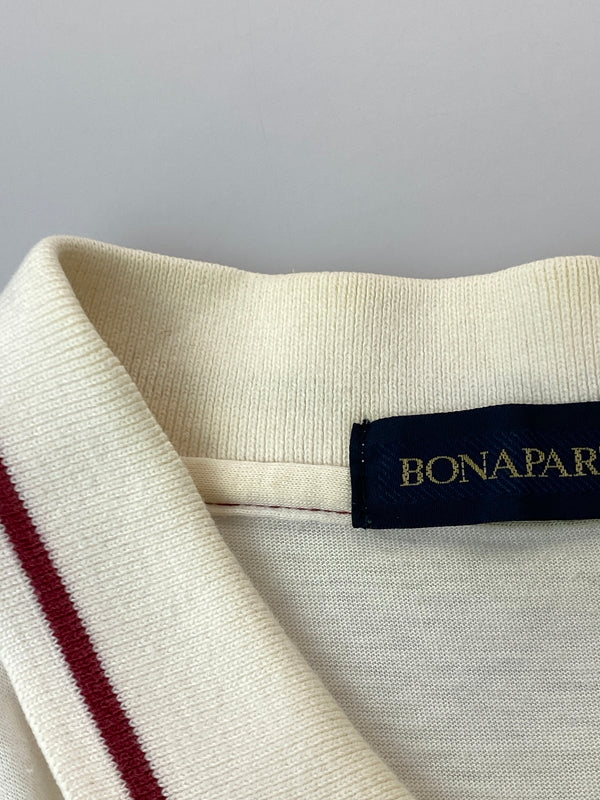 【中古品】【メンズ】 BONAPARTE ボナパルト 刺繍 BORDER POLO SHIRT ボーダー ポロシャツ トップス 146-260626-jt-15-min サイズ：L カラー：レッド/グレー/ホワイト 万代Net店