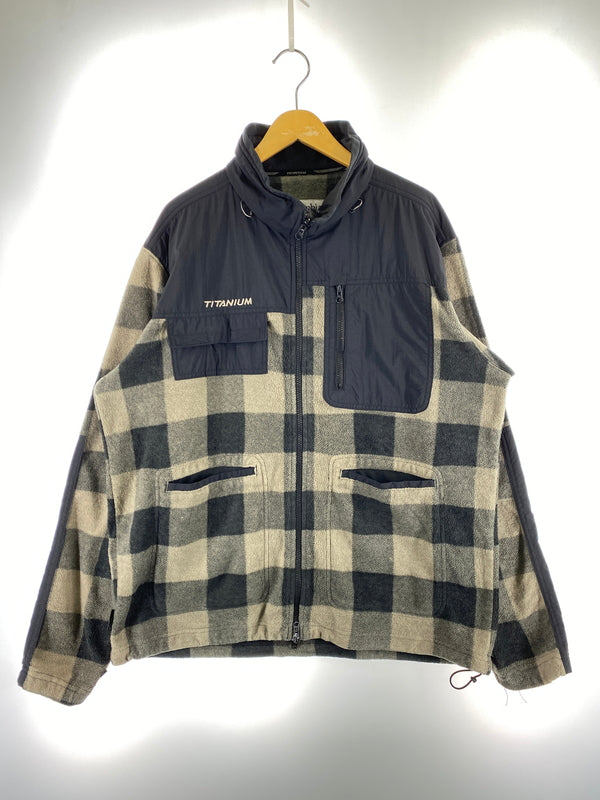 【中古品】【メンズ】 COLUMBIA コロンビア TITANIUM FLEECE JACKET チタニウム フリース ジャケット アウター 144-260922-hu-20-min サイズ：タグ破損のため不明 カラー：ブラック/グレー/ベージュ（チェック） 万代Net店