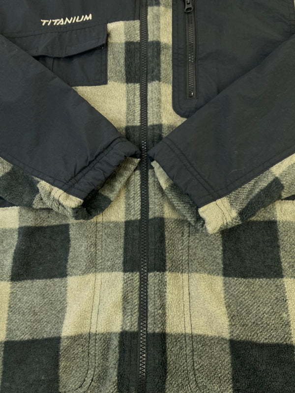 【中古品】【メンズ】 COLUMBIA コロンビア TITANIUM FLEECE JACKET チタニウム フリース ジャケット アウター 144-260922-hu-20-min サイズ：タグ破損のため不明 カラー：ブラック/グレー/ベージュ（チェック） 万代Net店