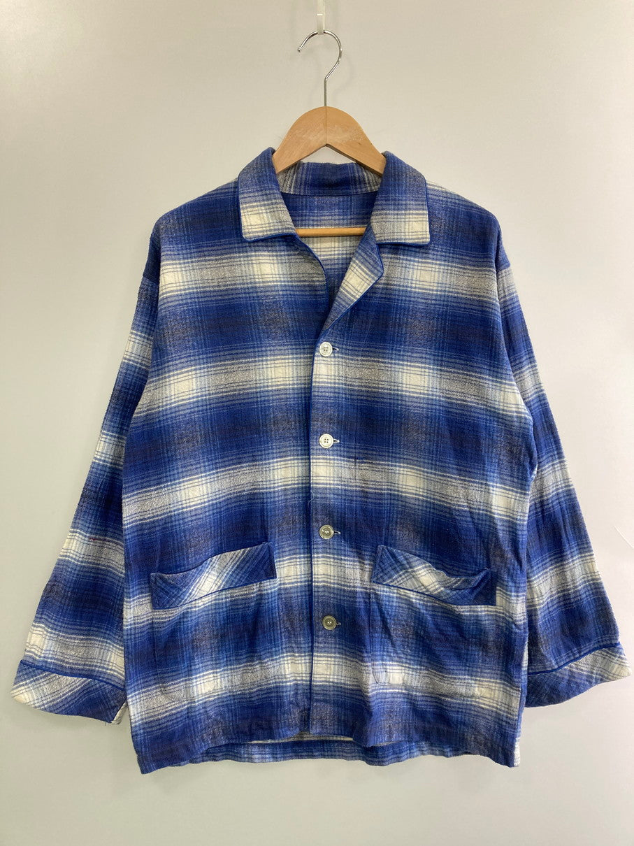 【中古品】【メンズ】 VINTAGE 60-70S OMBRE CHECK PAJAMA SHIRT オンブレ チェック パジャマ シャツ トップス 146-251025-cn-17-min サイズ：サイズ表記なし カラー：ブルー系/チェック柄 万代Net店