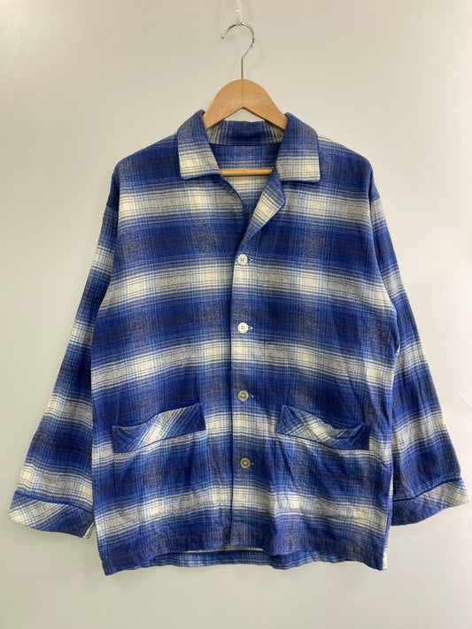 【中古品】【メンズ】 VINTAGE 60-70S OMBRE CHECK PAJAMA SHIRT オンブレ チェック パジャマ シャツ トップス 146-251025-cn-17-min サイズ：サイズ表記なし カラー：ブルー系/チェック柄 万代Net店