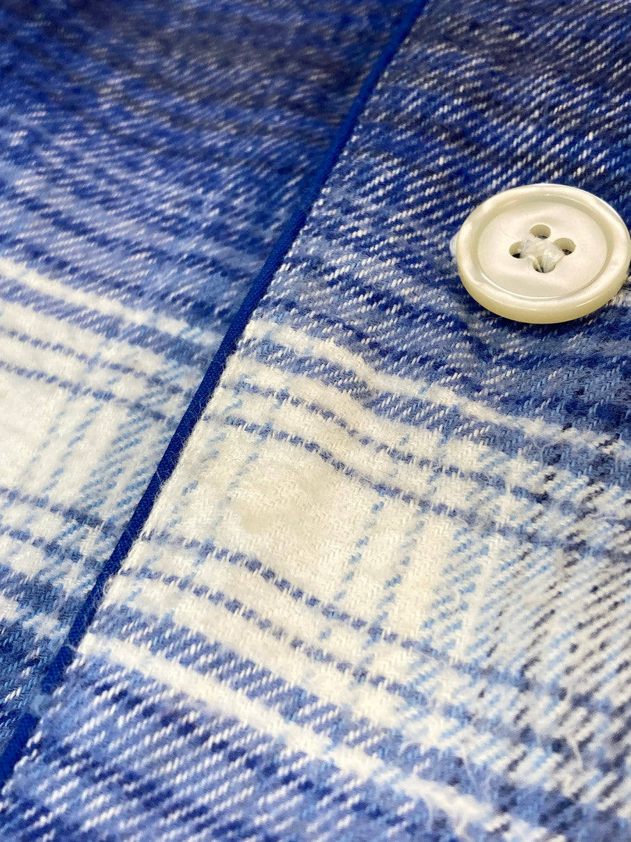【中古品】【メンズ】 VINTAGE 60-70S OMBRE CHECK PAJAMA SHIRT オンブレ チェック パジャマ シャツ トップス 146-251025-cn-17-min サイズ：サイズ表記なし カラー：ブルー系/チェック柄 万代Net店