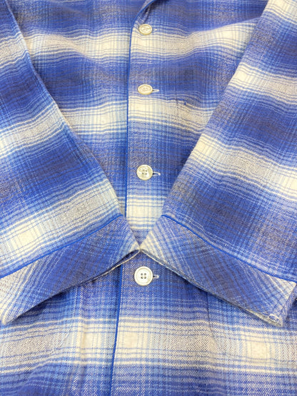 【中古品】【メンズ】 VINTAGE 60-70S OMBRE CHECK PAJAMA SHIRT オンブレ チェック パジャマ シャツ トップス 146-251025-cn-17-min サイズ：サイズ表記なし カラー：ブルー系/チェック柄 万代Net店