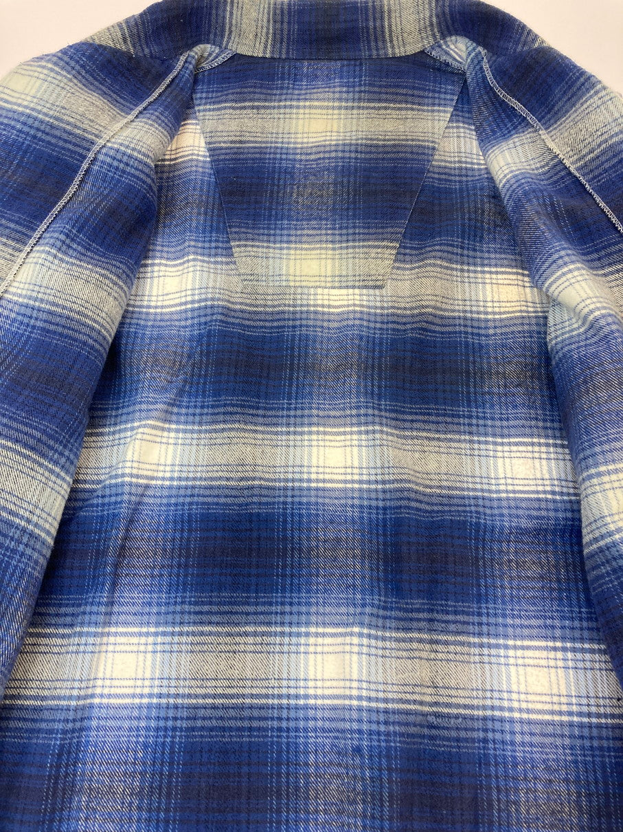【中古品】【メンズ】 VINTAGE 60-70S OMBRE CHECK PAJAMA SHIRT オンブレ チェック パジャマ シャツ トップス 146-251025-cn-17-min サイズ：サイズ表記なし カラー：ブルー系/チェック柄 万代Net店