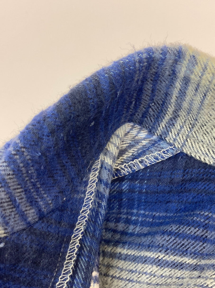 【中古品】【メンズ】 VINTAGE 60-70S OMBRE CHECK PAJAMA SHIRT オンブレ チェック パジャマ シャツ トップス 146-251025-cn-17-min サイズ：サイズ表記なし カラー：ブルー系/チェック柄 万代Net店