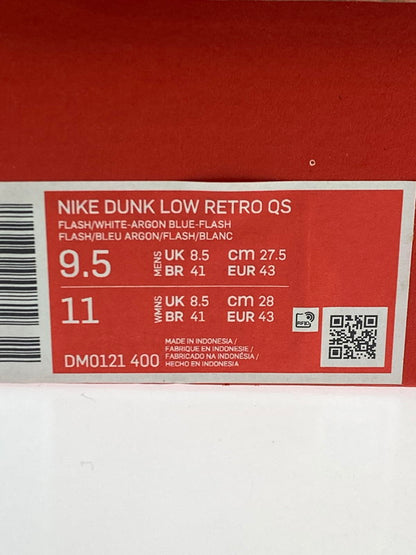【未使用品】【メンズ】 NIKE ナイキ DUNK LOW RETRO QS DM0121-400 ダンク ロー レトロ クイックストライク スニーカー 靴 160-251027-kk-18-min カラー：FLASH/WHITE-ARGON BLUE-FLASH 万代Net店