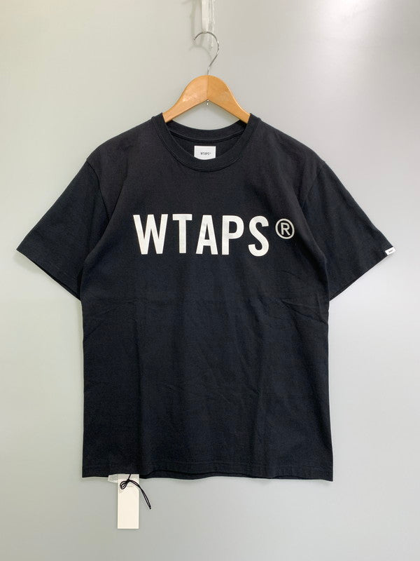 【中古品】【メンズ】 WTAPS ダブルタップス 21AW WTVUA S/S TEE 212PCDT-ST02S ショートスリーブ ロゴ Tシャツ 半袖 トップス 142-251027-kk-37-min サイズ：02 カラー：ブラック 万代Net店