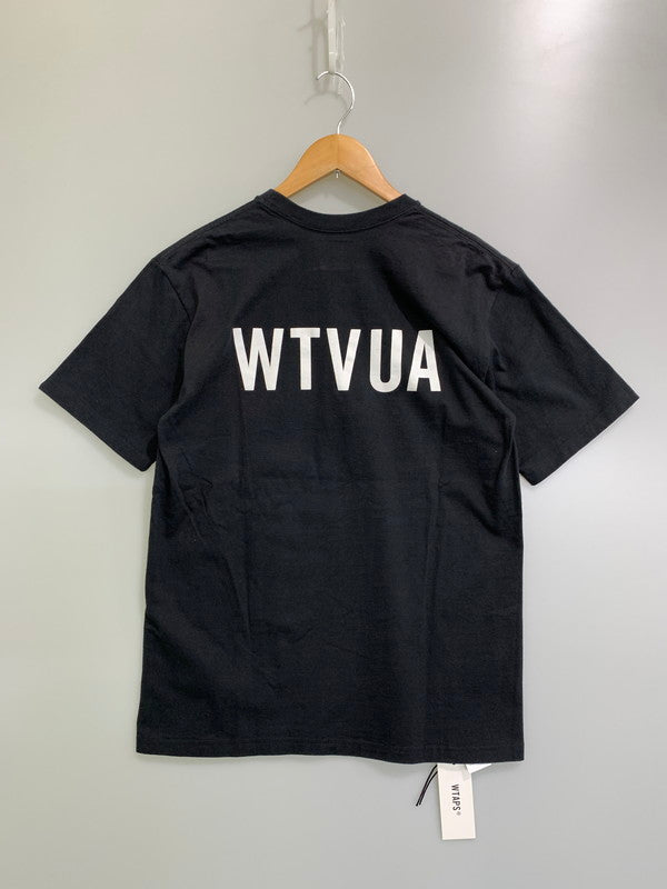 【中古品】【メンズ】 WTAPS ダブルタップス 21AW WTVUA S/S TEE 212PCDT-ST02S ショートスリーブ ロゴ Tシャツ 半袖 トップス 142-251027-kk-37-min サイズ：02 カラー：ブラック 万代Net店