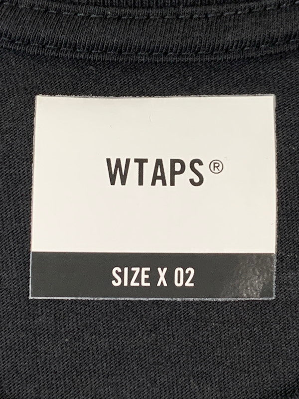【中古品】【メンズ】 WTAPS ダブルタップス 21AW WTVUA S/S TEE 212PCDT-ST02S ショートスリーブ ロゴ Tシャツ 半袖 トップス 142-251027-kk-37-min サイズ：02 カラー：ブラック 万代Net店