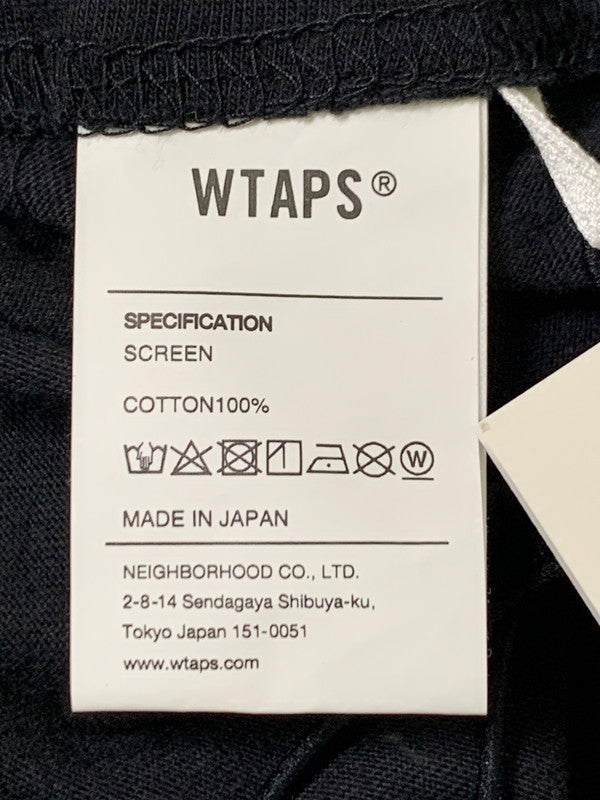 【中古品】【メンズ】 WTAPS ダブルタップス 21AW WTVUA S/S TEE 212PCDT-ST02S ショートスリーブ ロゴ Tシャツ 半袖 トップス 142-251027-kk-37-min サイズ：02 カラー：ブラック 万代Net店