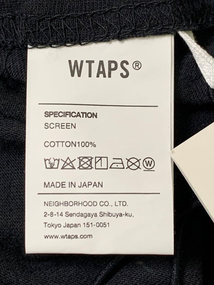 【中古品】【メンズ】 WTAPS ダブルタップス 21AW WTVUA S/S TEE 212PCDT-ST02S ショートスリーブ ロゴ Tシャツ 半袖 トップス 142-251027-kk-37-min サイズ：02 カラー：ブラック 万代Net店