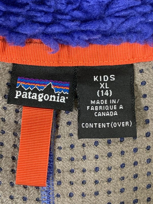 【中古品】【キッズ】 patagonia パタゴニア 01AW RETRO-X CARDIGAN 65558FA01 レトロX カーディガン アウター ボアフリースジャケット 144-251027-kk-33-min サイズ：KIDS XL カラー：ブルー 万代Net店
