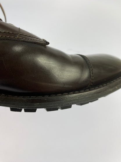 【中古品】【メンズ】 GREEN GEORGE グリーンジョージ ガラス レザー 4088 シューズ 靴 164-251106-jt-09-min サイズ：8 カラー：ダークブラウン 万代Net店