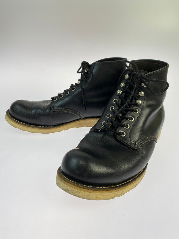 【中古品】【メンズ】 RED WING レッドウィング 刺繍羽 6-INCH CLASSIC ROUND 8165 6インチ クラシック ラウンド ブーツ 靴 164-251106-jt-05-min カラー：ブラック 万代Net店