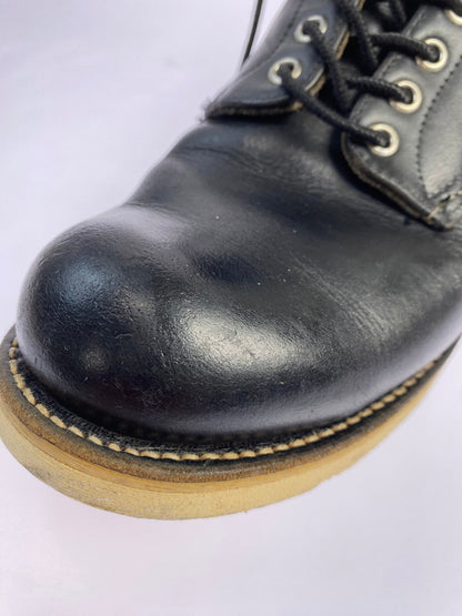 【中古品】【メンズ】 RED WING レッドウィング 刺繍羽 6-INCH CLASSIC ROUND 8165 6インチ クラシック ラウンド ブーツ 靴 164-251106-jt-05-min カラー：ブラック 万代Net店