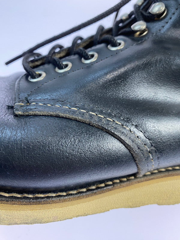 【中古品】【メンズ】 RED WING レッドウィング 刺繍羽 6-INCH CLASSIC ROUND 8165 6インチ クラシック ラウンド ブーツ 靴 164-251106-jt-05-min カラー：ブラック 万代Net店