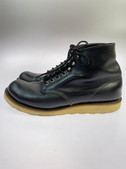 【中古品】【メンズ】 RED WING レッドウィング 刺繍羽 6-INCH CLASSIC ROUND 8165 6インチ クラシック ラウンド ブーツ 靴 164-251106-jt-05-min カラー：ブラック 万代Net店