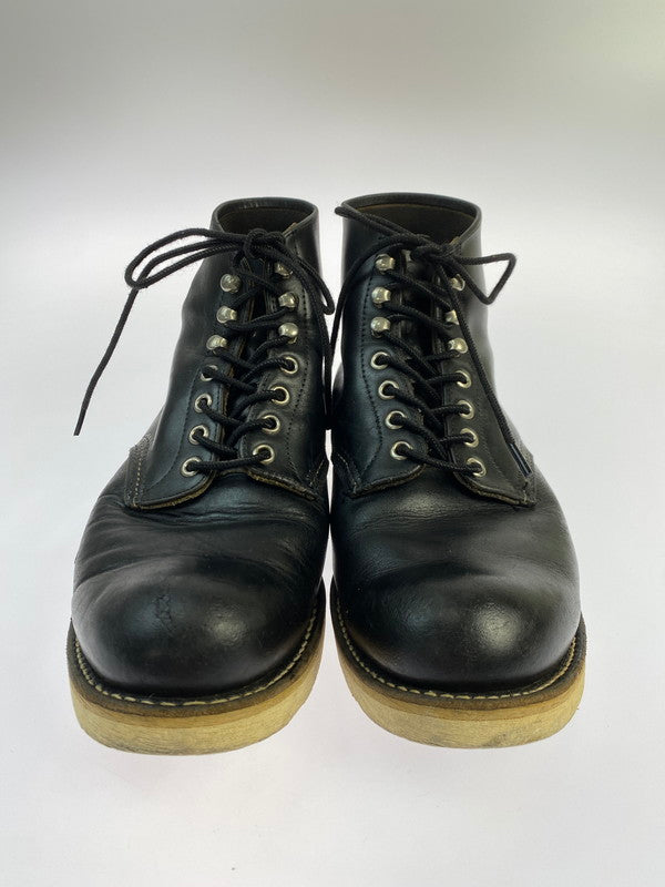 【中古品】【メンズ】 RED WING レッドウィング 刺繍羽 6-INCH CLASSIC ROUND 8165 6インチ クラシック ラウンド ブーツ 靴 164-251106-jt-05-min カラー：ブラック 万代Net店
