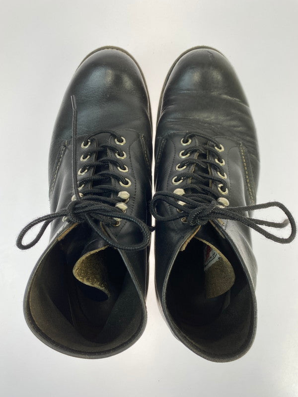 【中古品】【メンズ】 RED WING レッドウィング 刺繍羽 6-INCH CLASSIC ROUND 8165 6インチ クラシック ラウンド ブーツ 靴 164-251106-jt-05-min カラー：ブラック 万代Net店