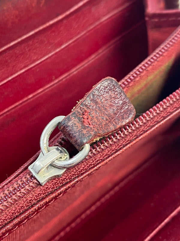 【現状渡し品】【レディース】 JIMMY CHOO ジミーチュウ 142FILIPA.CST スタッズ ラウンドファスナー長財布 ロングウォレット 181-251108-AS-25-min カラー：レッド 万代Net店