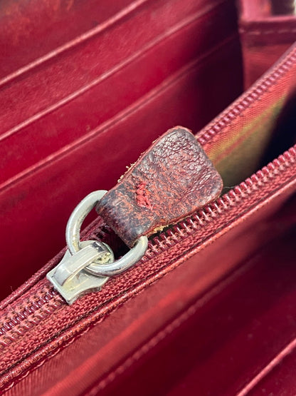 【現状渡し品】【レディース】 JIMMY CHOO ジミーチュウ 142FILIPA.CST スタッズ ラウンドファスナー長財布 ロングウォレット 181-251108-AS-25-min カラー：レッド 万代Net店