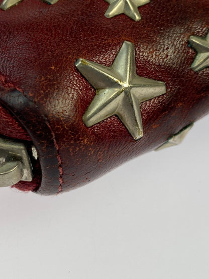 【現状渡し品】【レディース】 JIMMY CHOO ジミーチュウ 142FILIPA.CST スタッズ ラウンドファスナー長財布 ロングウォレット 181-251108-AS-25-min カラー：レッド 万代Net店