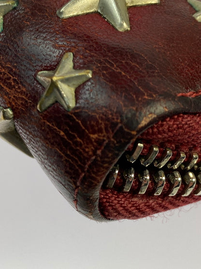 【現状渡し品】【レディース】 JIMMY CHOO ジミーチュウ 142FILIPA.CST スタッズ ラウンドファスナー長財布 ロングウォレット 181-251108-AS-25-min カラー：レッド 万代Net店