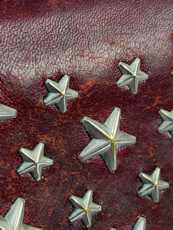 【現状渡し品】【レディース】 JIMMY CHOO ジミーチュウ 142FILIPA.CST スタッズ ラウンドファスナー長財布 ロングウォレット 181-251108-AS-25-min カラー：レッド 万代Net店