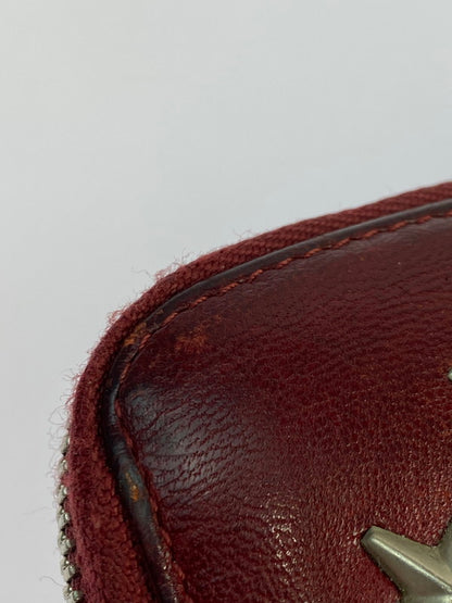 【現状渡し品】【レディース】 JIMMY CHOO ジミーチュウ 142FILIPA.CST スタッズ ラウンドファスナー長財布 ロングウォレット 181-251108-AS-25-min カラー：レッド 万代Net店