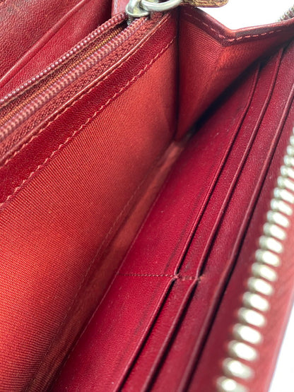 【現状渡し品】【レディース】 JIMMY CHOO ジミーチュウ 142FILIPA.CST スタッズ ラウンドファスナー長財布 ロングウォレット 181-251108-AS-25-min カラー：レッド 万代Net店