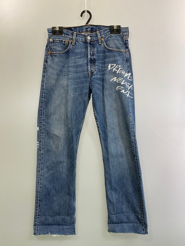 【現状渡し品】【メンズ】 GARBAGE ガーベッジ LEVI'S CUSTOM DENIM PANT リーバイス カスタム デニム パンツ メンズ ボトムス ジーンズ ジーパン 153-251109-em-38-min サイズ：W31×L34 カラー：インディゴブルー 万代Net店