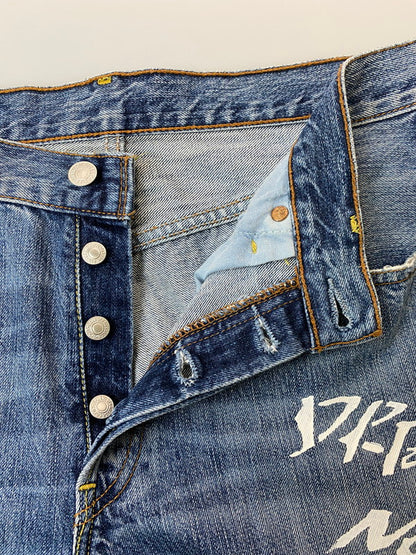 【現状渡し品】【メンズ】 GARBAGE ガーベッジ LEVI'S CUSTOM DENIM PANT リーバイス カスタム デニム パンツ メンズ ボトムス ジーンズ ジーパン 153-251109-em-38-min サイズ：W31×L34 カラー：インディゴブルー 万代Net店
