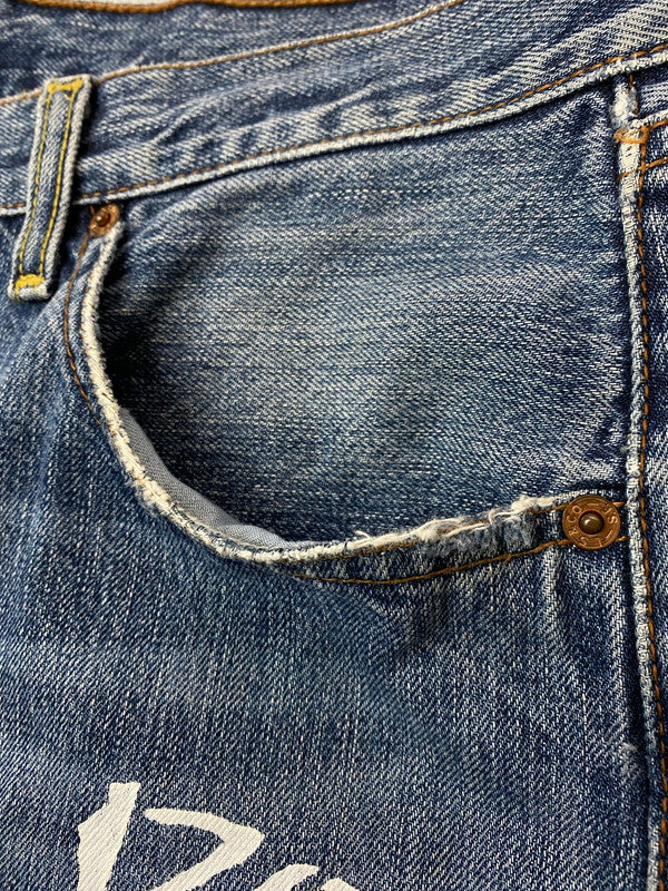 【現状渡し品】【メンズ】 GARBAGE ガーベッジ LEVI'S CUSTOM DENIM PANT リーバイス カスタム デニム パンツ メンズ ボトムス ジーンズ ジーパン 153-251109-em-38-min サイズ：W31×L34 カラー：インディゴブルー 万代Net店