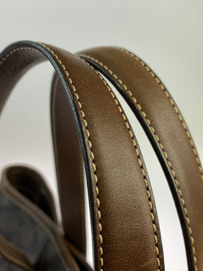 【中古品】【メンズ/レディース】 COACH コーチ シグネチャー ヘリテージ トートバッグ 70336 バッグ カバン 180-251106-jt-17-min カラー：ブラウン 万代Net店