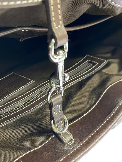 【中古品】【メンズ/レディース】 COACH コーチ シグネチャー ヘリテージ トートバッグ 70336 バッグ カバン 180-251106-jt-17-min カラー：ブラウン 万代Net店