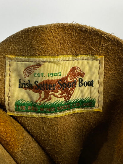 【中古品】【メンズ】 RED WING レッドウィング IRISH SETTER CLASSIC WORK 8 MOC‐TOE 9877 アイリッシュ セッター クラシック ワーク ブーツ 靴 164-251106-jt-03-min サイズ：US 9 27.0cm カラー：キャメル 万代Net店