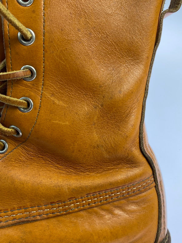 【中古品】【メンズ】 RED WING レッドウィング IRISH SETTER CLASSIC WORK 8 MOC‐TOE 9877 アイリッシュ セッター クラシック ワーク ブーツ 靴 164-251106-jt-03-min サイズ：US 9 27.0cm カラー：キャメル 万代Net店