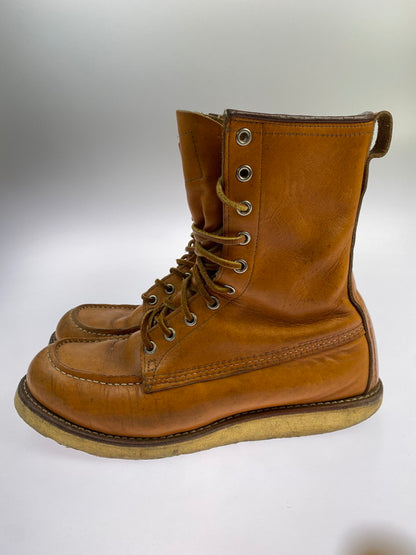 【中古品】【メンズ】 RED WING レッドウィング IRISH SETTER CLASSIC WORK 8 MOC‐TOE 9877 アイリッシュ セッター クラシック ワーク ブーツ 靴 164-251106-jt-03-min サイズ：US 9 27.0cm カラー：キャメル 万代Net店