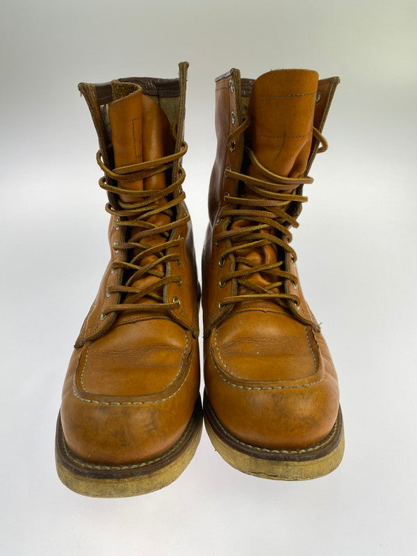 【中古品】【メンズ】 RED WING レッドウィング IRISH SETTER CLASSIC WORK 8 MOC‐TOE 9877 アイリッシュ セッター クラシック ワーク ブーツ 靴 164-251106-jt-03-min サイズ：US 9 27.0cm カラー：キャメル 万代Net店