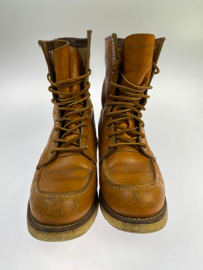 【中古品】【メンズ】 RED WING レッドウィング IRISH SETTER CLASSIC WORK 8 MOC‐TOE 9877 アイリッシュ セッター クラシック ワーク ブーツ 靴 164-251106-jt-03-min サイズ：US 9 27.0cm カラー：キャメル 万代Net店