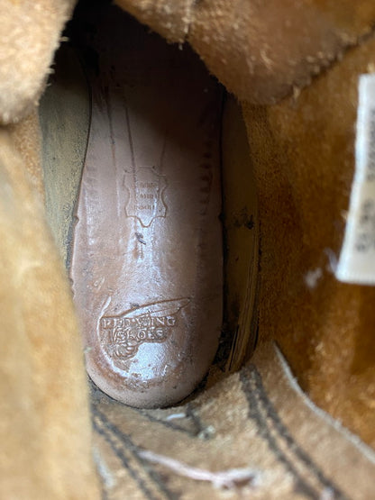 【中古品】【メンズ】 RED WING レッドウィング IRISH SETTER CLASSIC WORK 8 MOC‐TOE 9877 アイリッシュ セッター クラシック ワーク ブーツ 靴 164-251106-jt-03-min サイズ：US 9 27.0cm カラー：キャメル 万代Net店