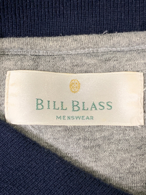 【中古品】【メンズ】 BILL BLASS ビル・ブラス 90S LS POLO SHIRT 長袖 ロングスリーブ ポロシャツ ヴィンテージ 146-260718-AS-12-min サイズ：L カラー：グレー/ネイビー 万代Net店